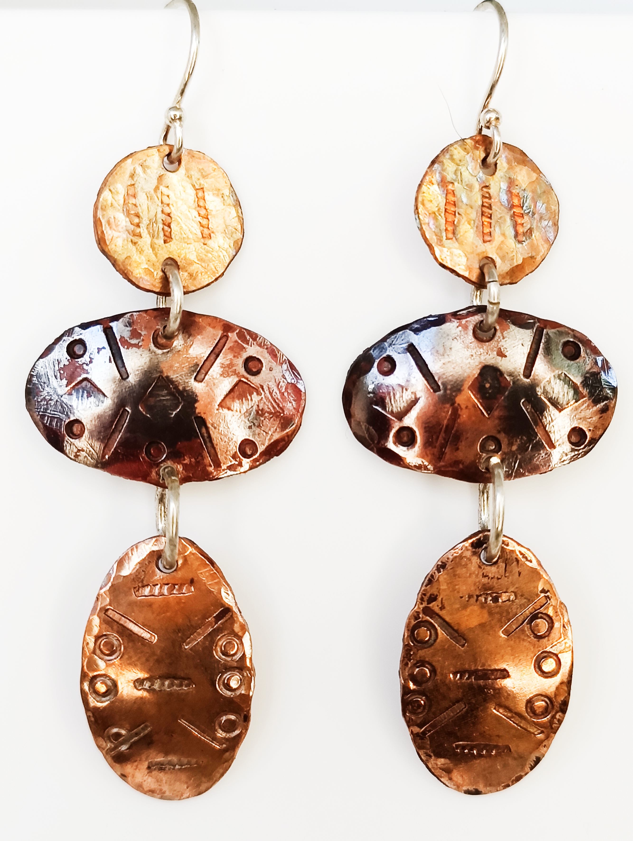 Boho Earrings- Copper Coin